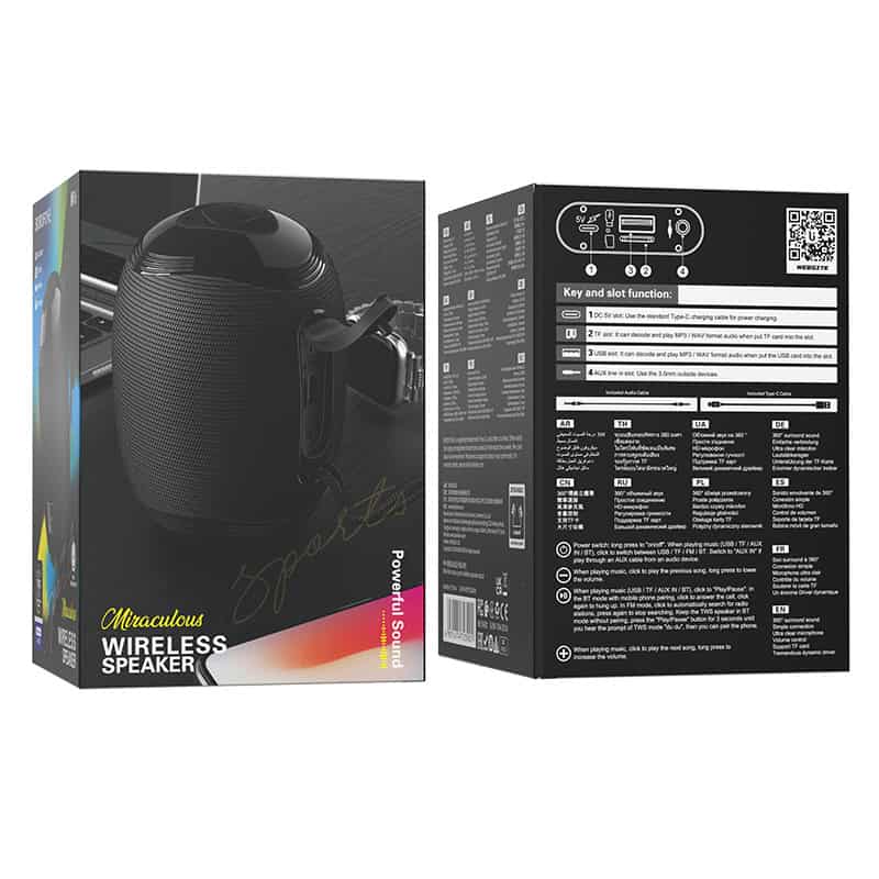 Borofone BR6 Miraculous Sports Portable Wireless Bluetooth Speaker (Black) Borofone BR6 Miraculous Sports Portable Wireless Bluetooth Speaker (Black)